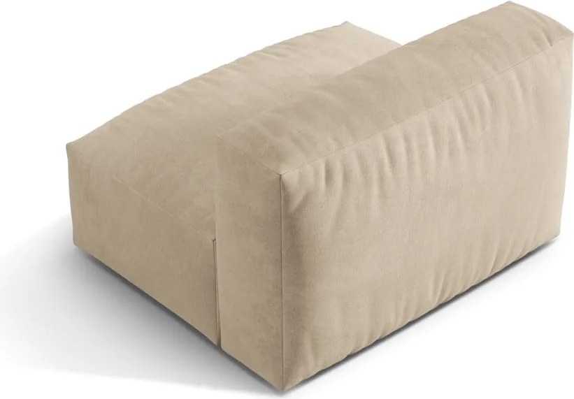 Бежов кадифен модул за диван (среден модул) Martina – Micadoni