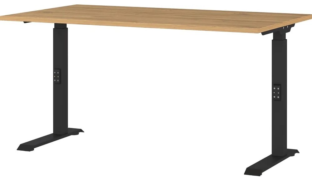 Работна маса с регулируема височина с дъбов плот 200x240 cm Agenda – Germania