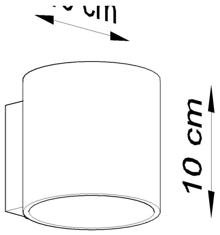 Бяла стенна лампа ø 10 cm Roda – Sollux