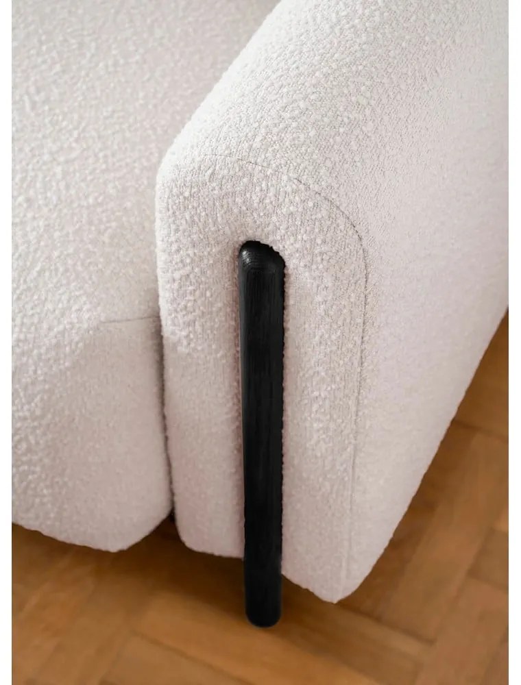 Бежов кремав разтегателен диван с място за съхранение от букле 244 cm Arcadova – ELTAP