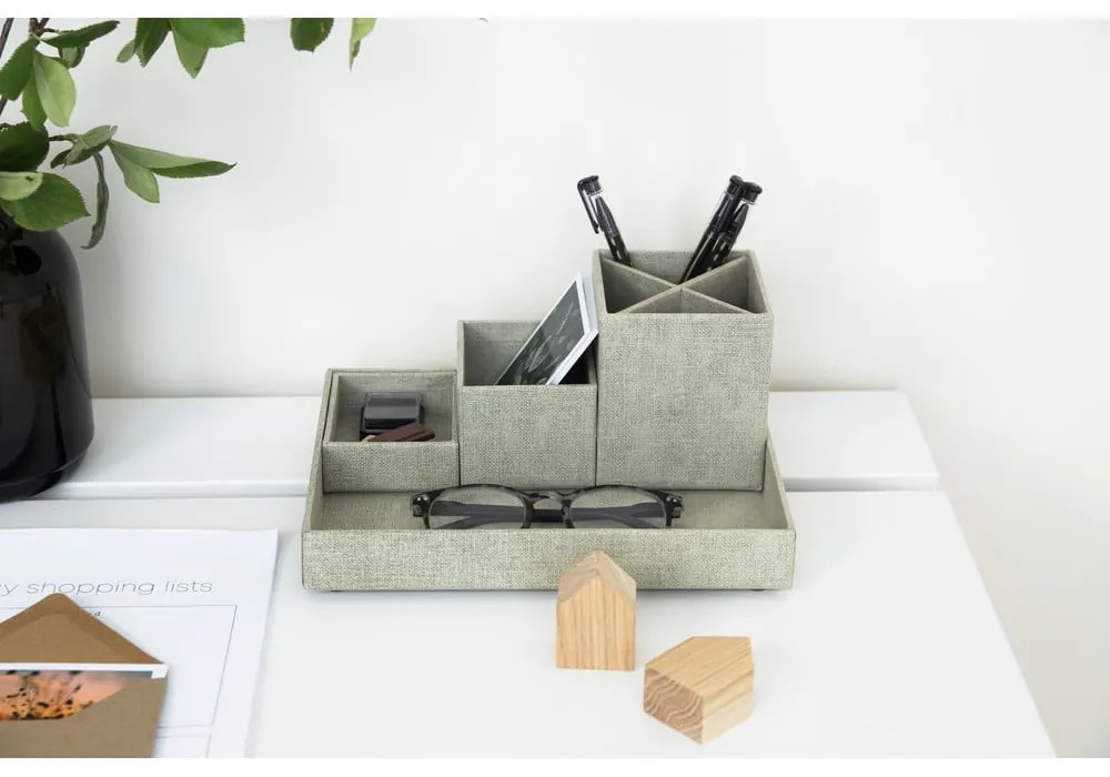 Бежов органайзер за бюро от 4 части Lena - Bigso Box of Sweden