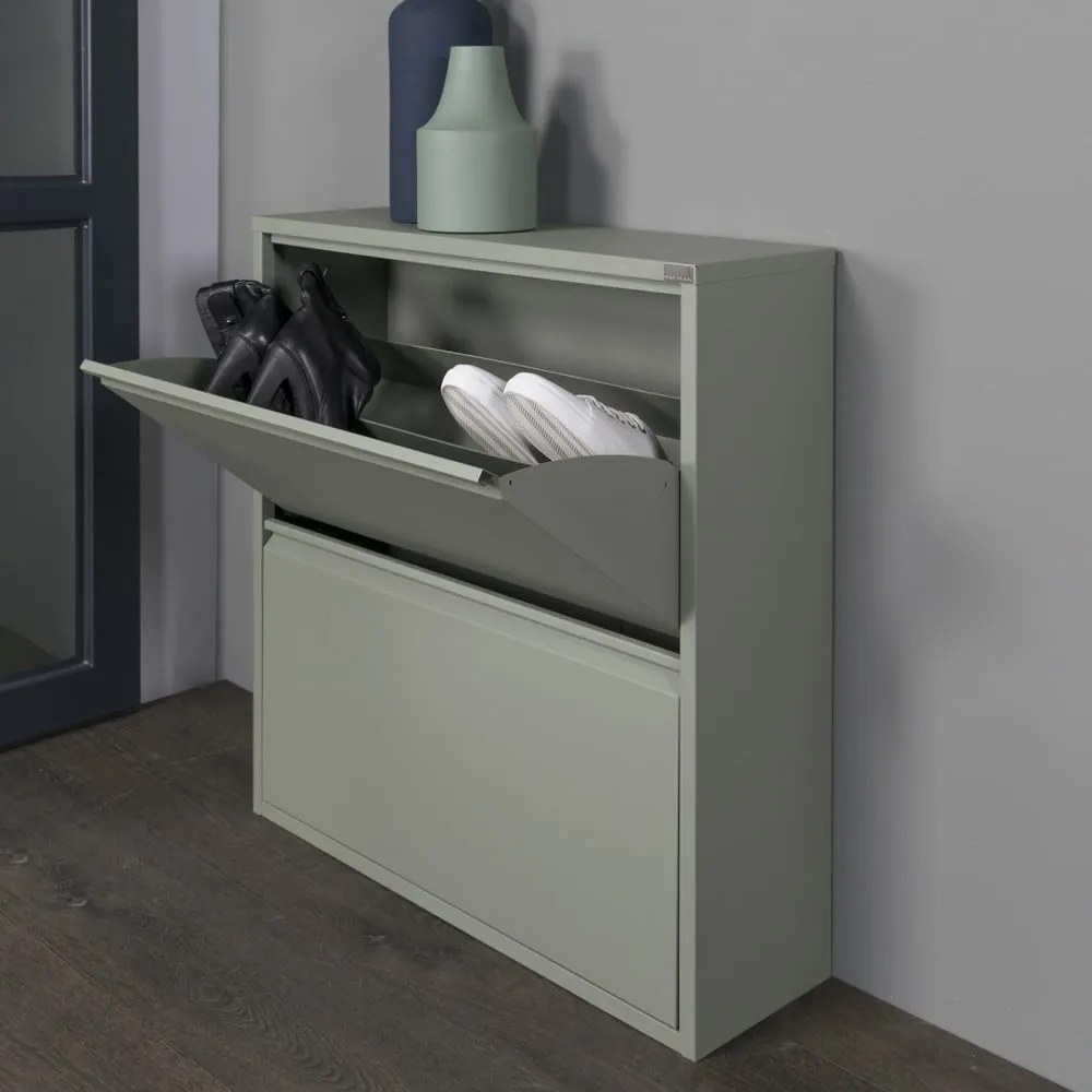 Зелено-сива метална етажерка за обувки Billy - Spinder Design