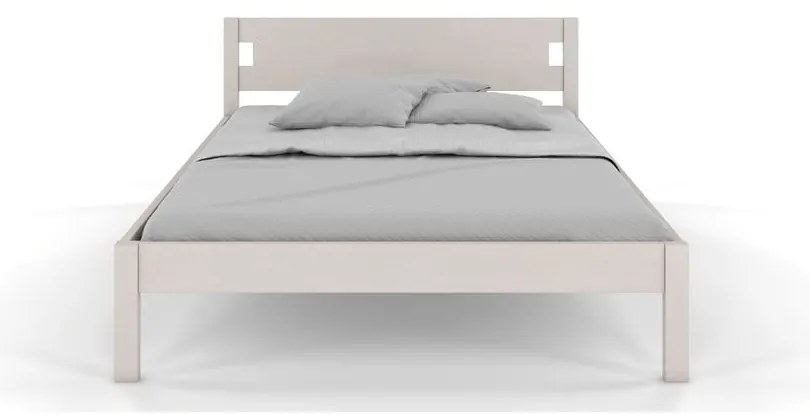 Двойно легло от борова дървесина 180x200 см в бял цвят Laxbaken - Skandica
