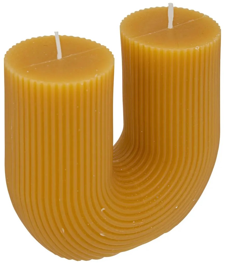 Свещ без аромат atmosphera Demi U - Черен