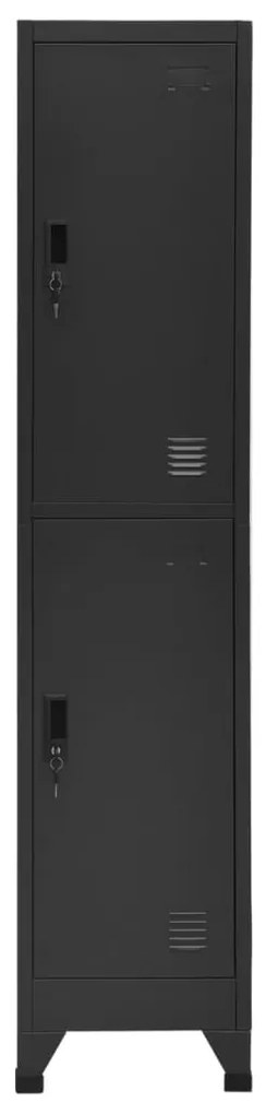 339779 vidaXL Заключващ се шкаф, антрацит, 38x45x180 см, стомана