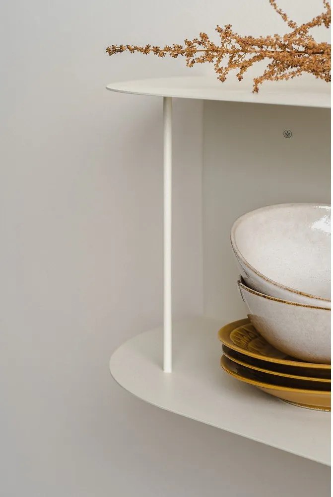 Бежов на няколко нива метален стенен рафт 80 cm Lina – noo.ma