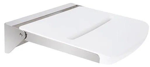 Седалка за душ 46,2 x 12 см, сребриста/бяла