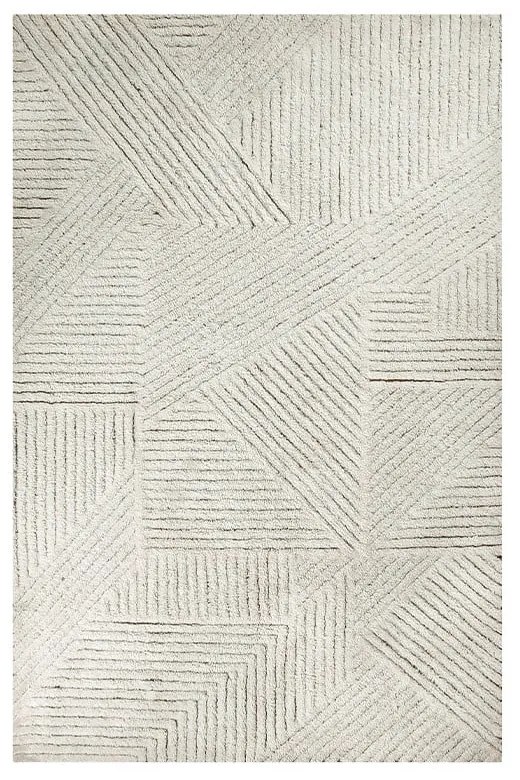 Кремав ръчно изработен вълнен килим подходящ за пране 170x240 cm Almond Valley – Lorena Canals