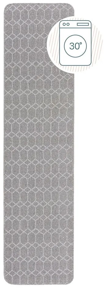 Светлосива пътека подходяща за пране 57x230 cm Argyll – Flair Rugs