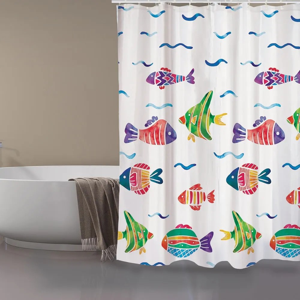 Завеса за душ 180x200 cm Poissons – MSV