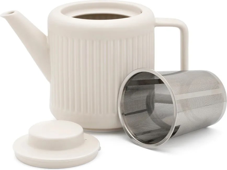 Бял порцеланов чайник с цедка 1,2 l Skagen – Bredemeijer