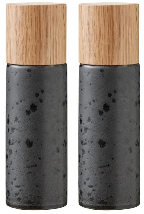 Черен керамичен комплект мелнички за сол и пипер 2 бр. Gastro Black – Bitz