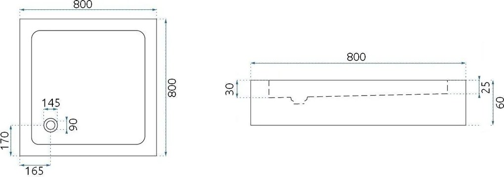 Душ кабина Rea Punto 90x90 Brush Copper
