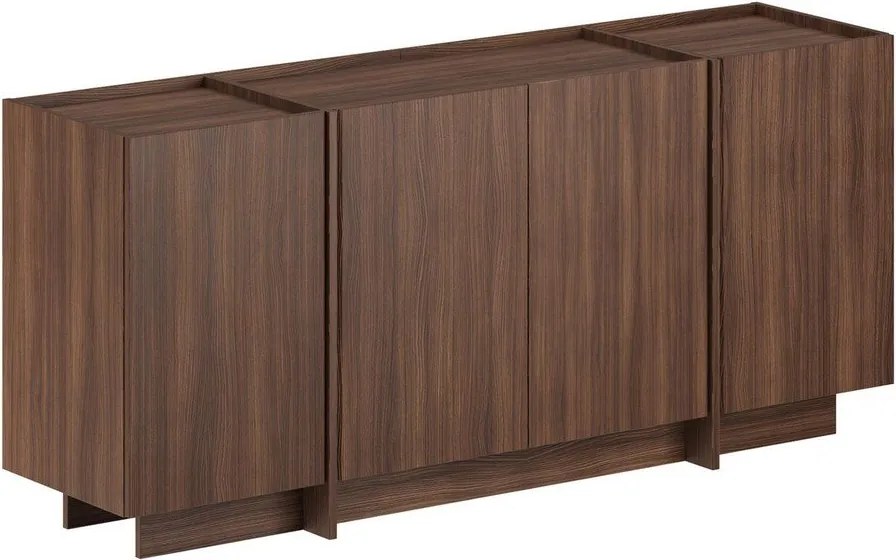 Скрин от декор от орех с отвор за кабели в тъмно естествен цвят 180x80x45 cm Dorma – Kalune Design
