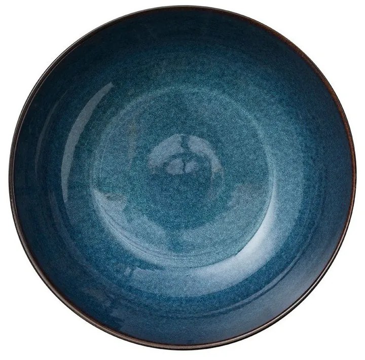 Черна/синя глинена купа ø 30 cm Gastro Dark Blue/Black – Bitz