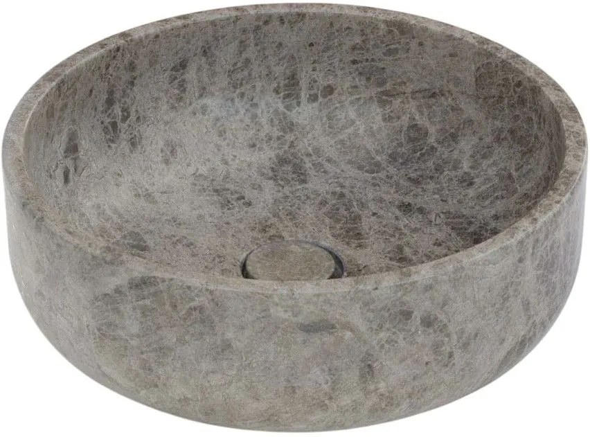 Мраморен умивалник Thalo Fossil II-Тъмно сиво