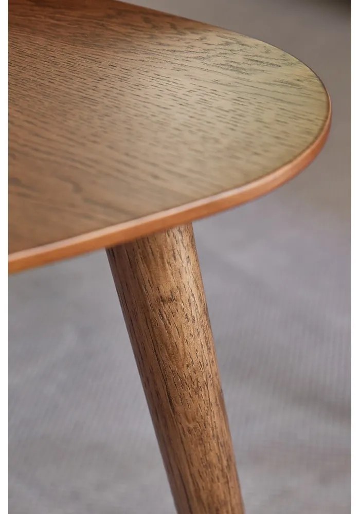 Кафяви масички за кафе в комплект от 2 бр. от декор от дъб 70x100 cm Adda – Unique Furniture