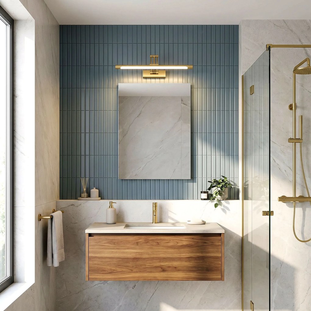 LED аплик за баня SWE022-1W 42cm Brush Gold