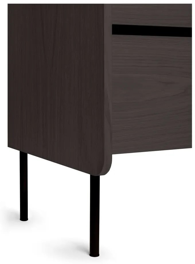 Черен висок скрин от дъб 80x82 cm Wrap - Bonami Selection