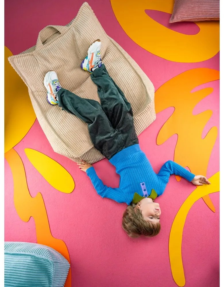 Светлокафяв детски пуф от рипсено кадифе Chair – Wigiwama