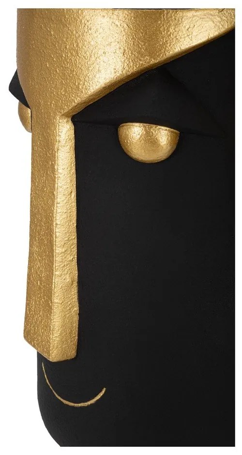 Висока ваза от полирезин в черно и златно 40 cm Tribal - Mauro Ferretti