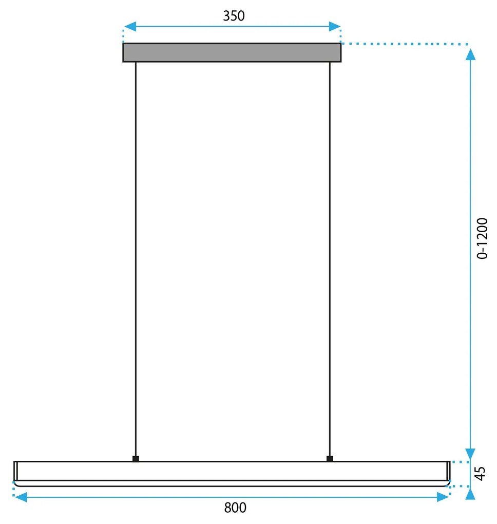 Лампа Led APP1447-CP BLACK 80cm