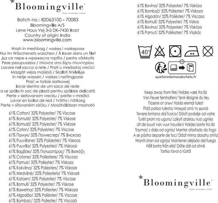 Кафяво одеяло от рециклиран памук 130x160 cm Anniversary – Bloomingville