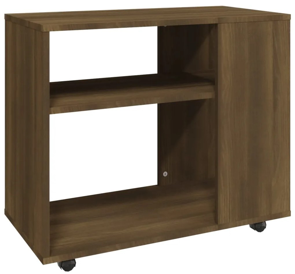815107 vidaXL Странична маса, кафяв дъб, 70x35x55 см, инженерно дърво