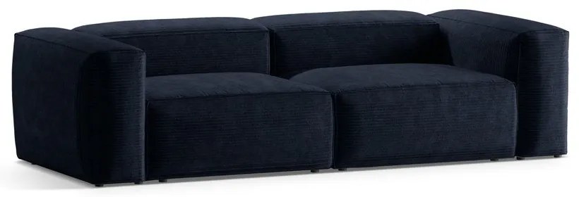 Тъмносин диван от рипсено кадифе 264 cm Bergano – Cosmopolitan Design