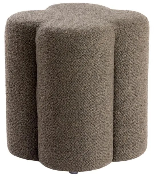 Кафява табуретка от плат букле Nalani – Light & Living