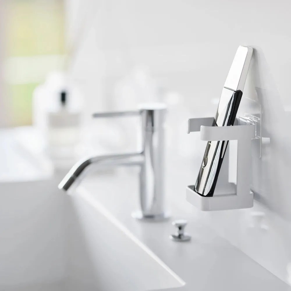 Бял метален държач за устройство за грижа за кожата Film Hook – YAMAZAKI