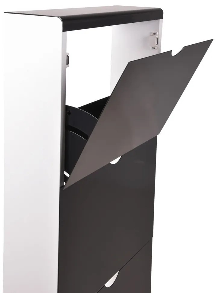 Черна метална стойка за обувки 51x138x16 cm – Household Pleasure