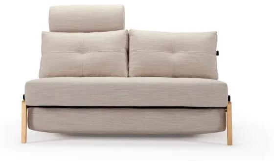 Пясъчно сив разтегателен диван, 96 x 167 cm Innovation Cubed Wood Linen Sand Grey
