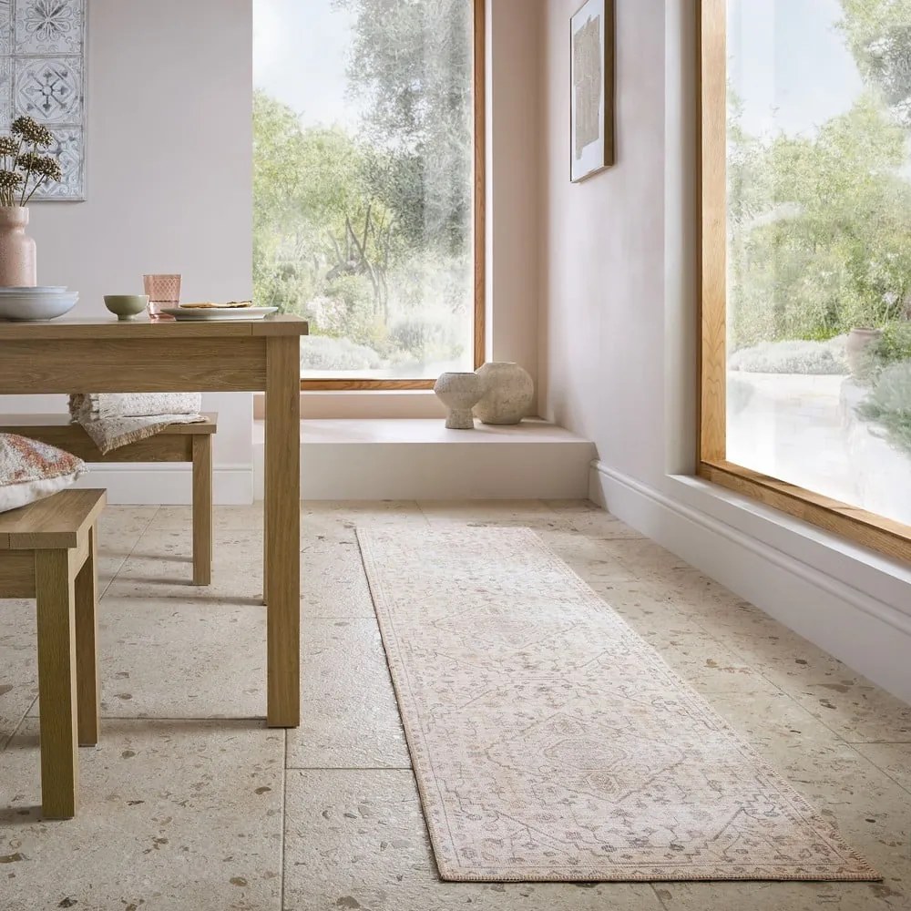 Кремава пътека подходяща за пране 60x230 cm Teo Traditional – Flair Rugs