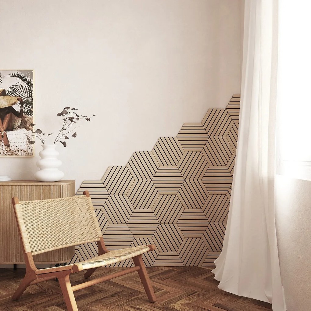 Комплект декоративен панел atmosphera Colva, MDF, 30x26 cm, 3 бр - Тъмно дърво