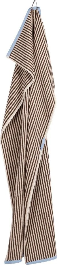 Кафява/кремава памучна хавлиена кърпа от тери 70x140 cm Gobo – noo.ma