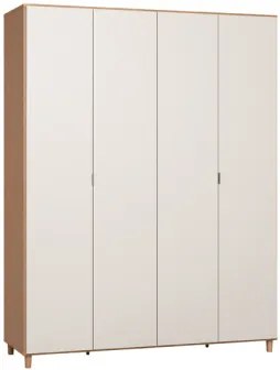 Гардероб Simple 4-врата-White - Black