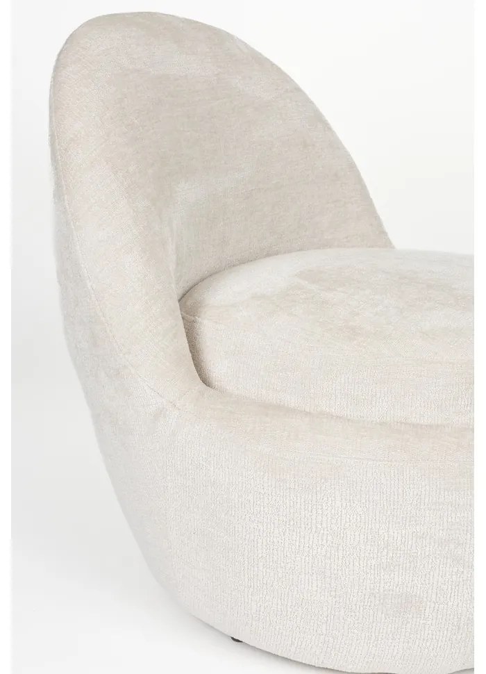 Кремаво кресло Nash – White Label