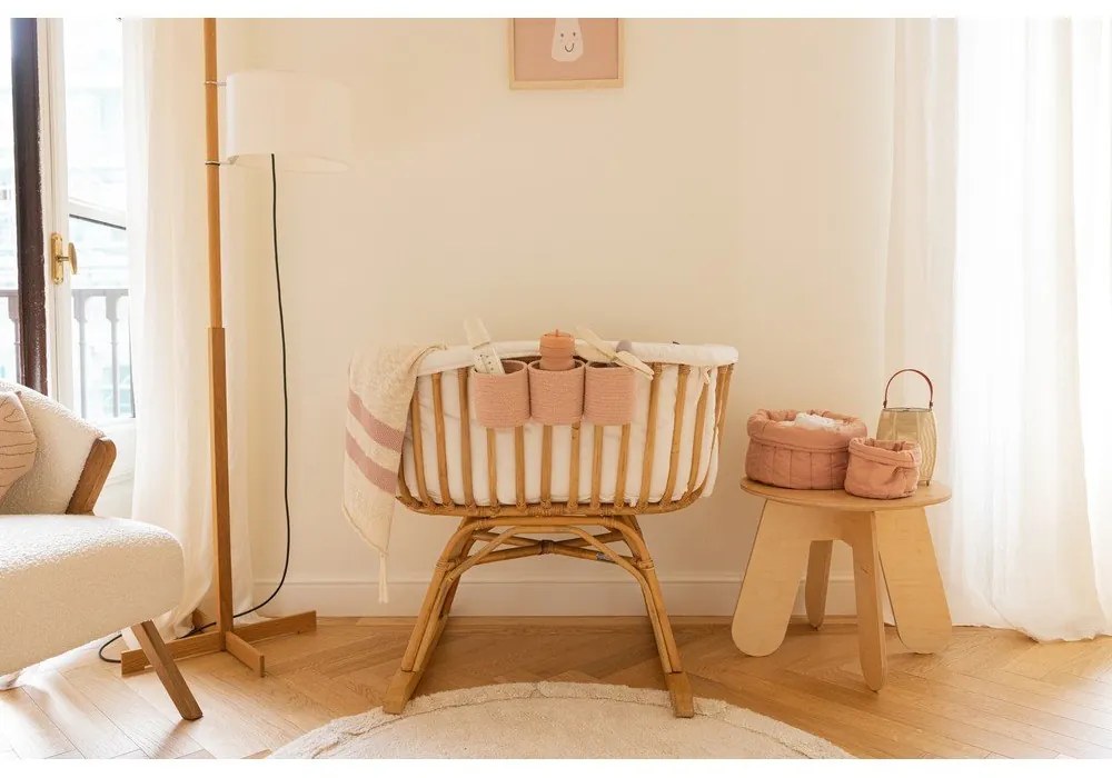 Светлорозови текстилни детски кутии за съхранение в комплект от 2 бр. ø 30x20 cm Bambie Vintage Nude – Lorena Canals