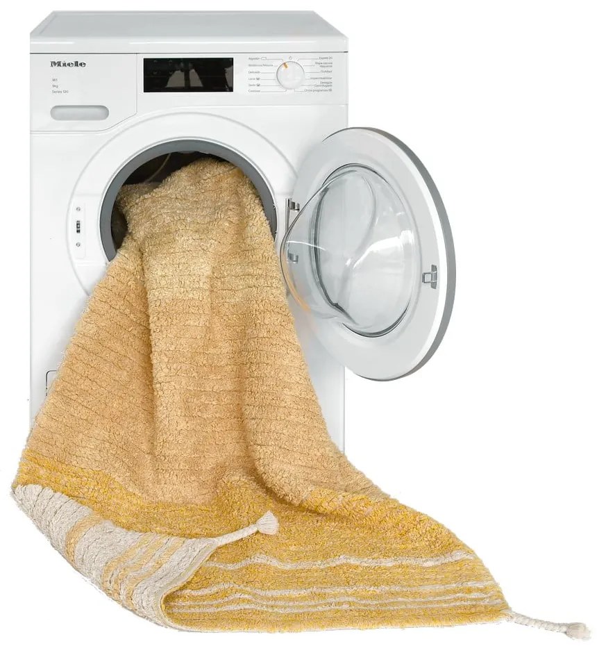 Памучен килим в цвят жълта охра 80x140 cm Twin Amber – Lorena Canals