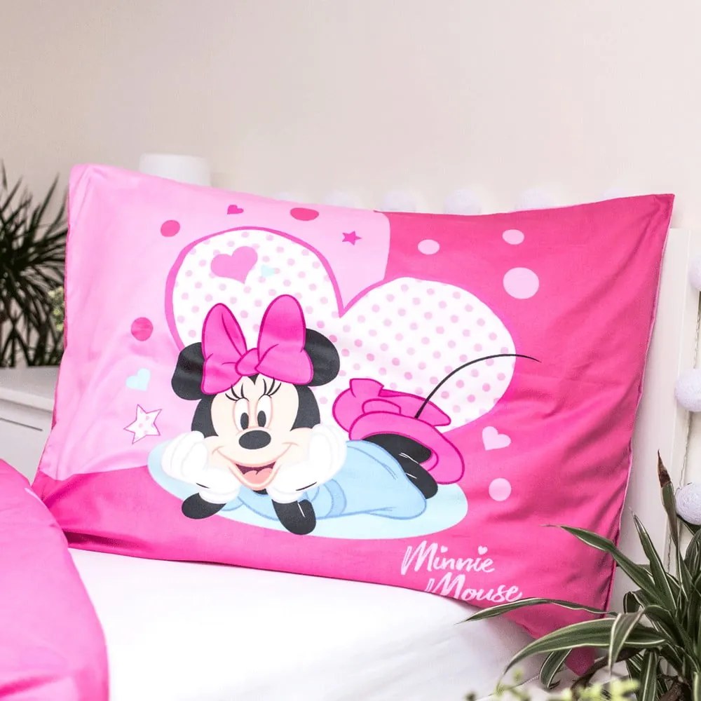 Детско спално бельо от микрофибър 140x200 cm Minnie Sweet Like Me - Jerry Fabrics