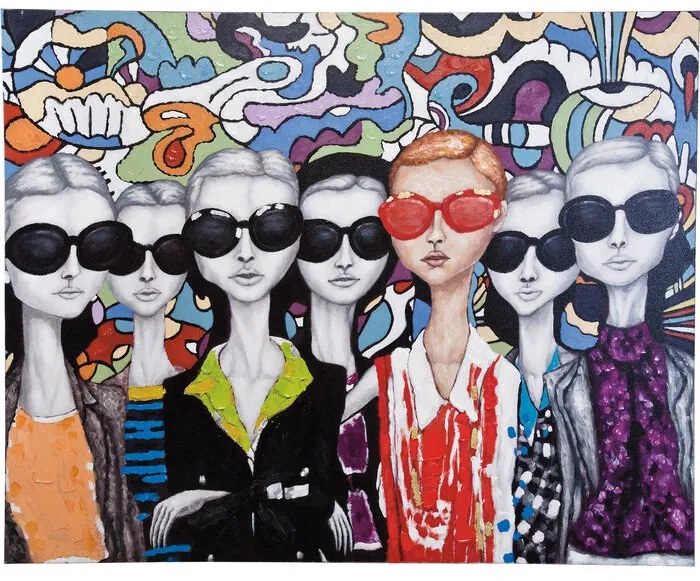 Арт.33297 Картина Acrylic Painting Sunglasses 120x150cm