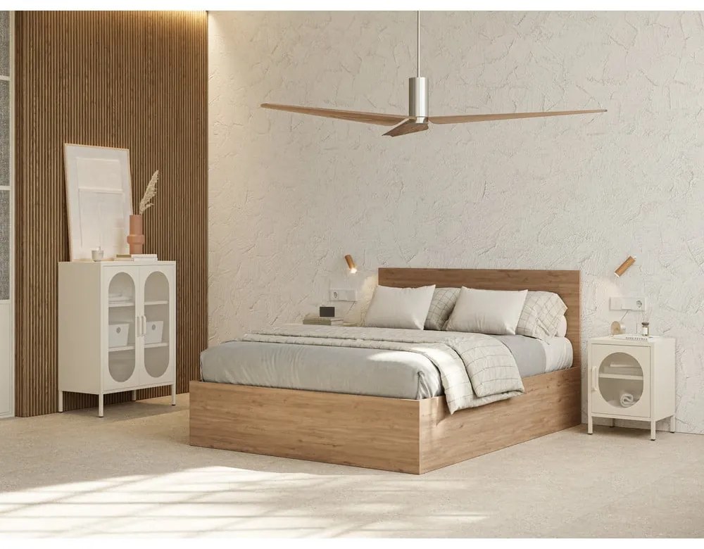 Кремаво метално нощно шкафче Diora – Marckeric