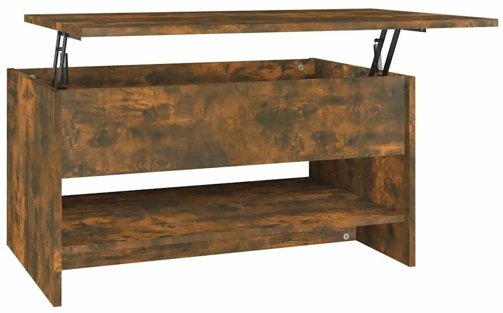 819296 vidaXL Кафе маса, опушен дъб, 80x50x40 см, инженерно дърво