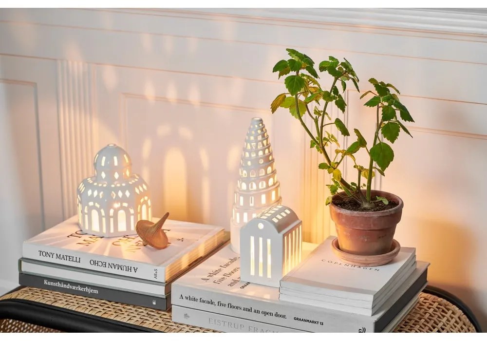 Бял керамичен коледен свещник Lighthouse, ø 9 cm Urbania Lighthouse High Tower - Kähler Design