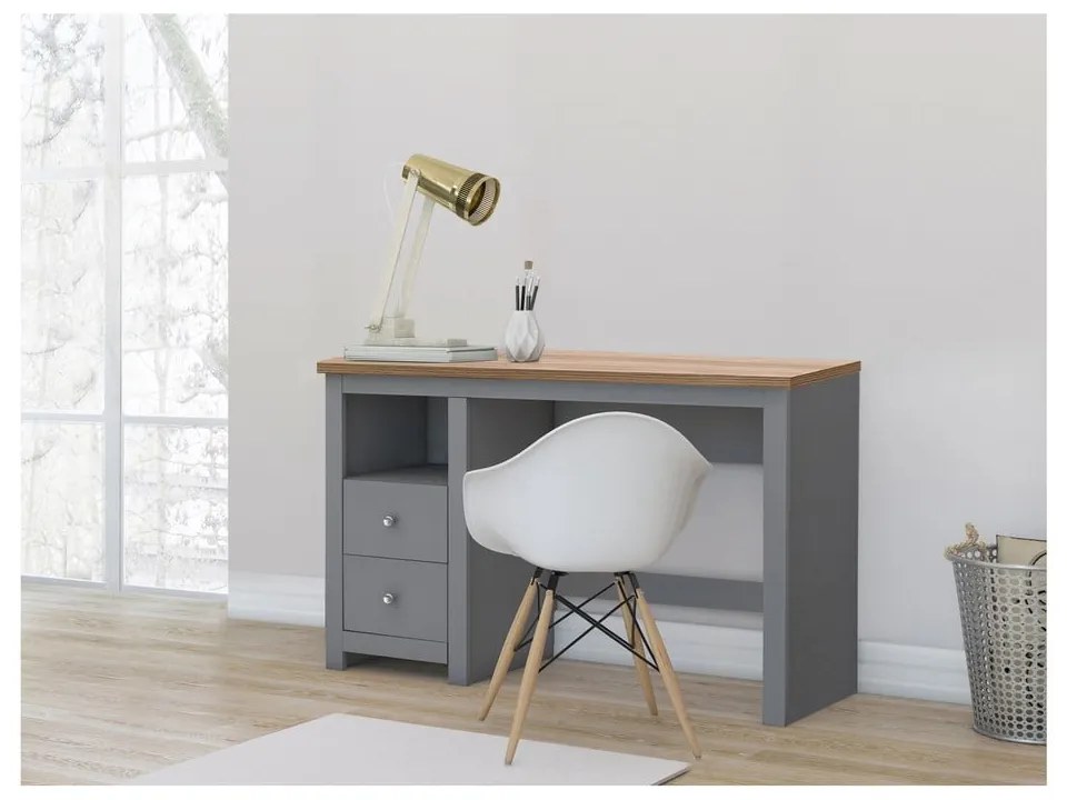 Работна маса с дъбов плот 50x120 cm Emerald – Støraa