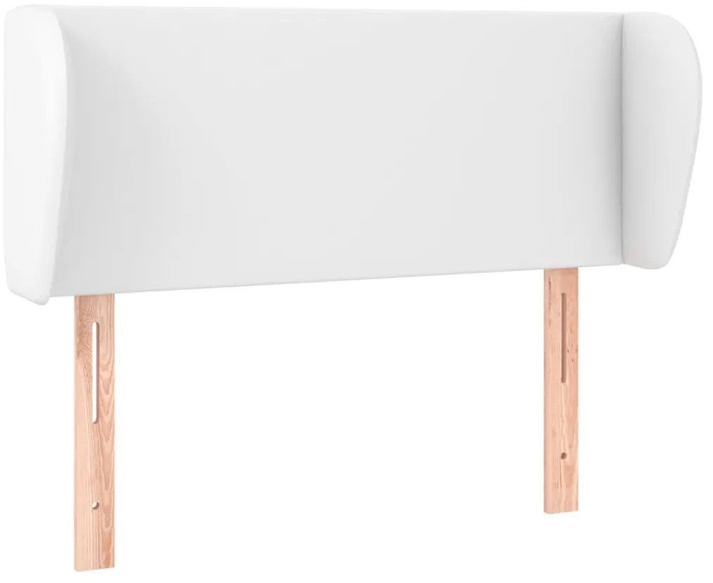 3116937 vidaXL Горна табла с уши, Бяла, 83x23x78/88 см, изкуствена кожа