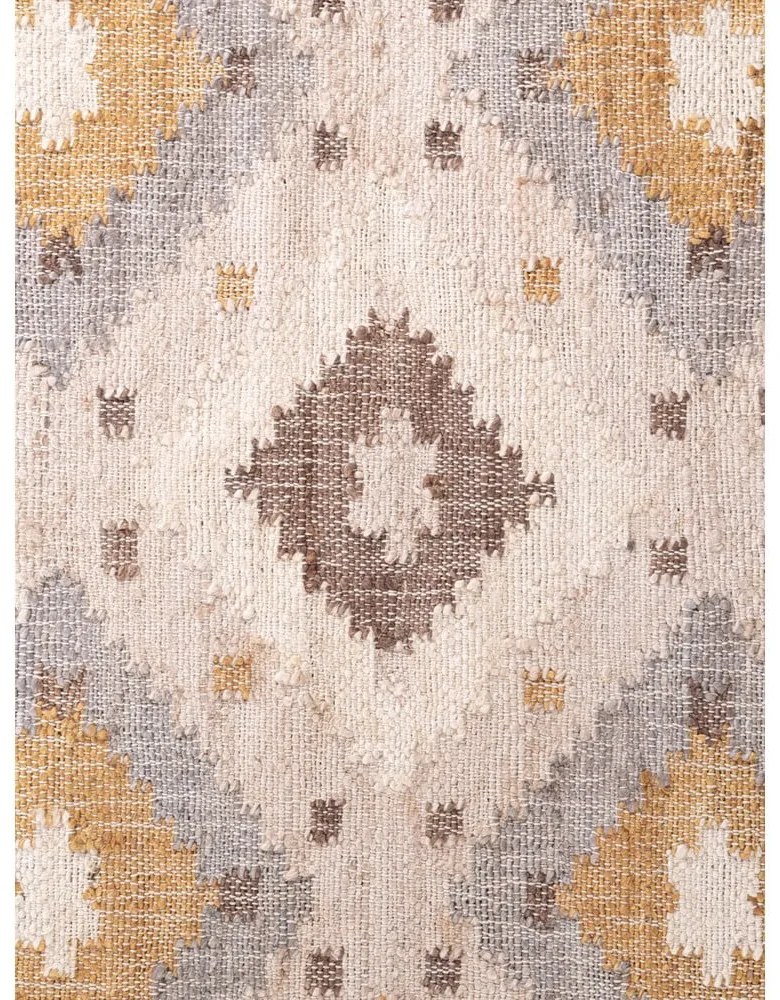 Кремав ръчно изработен ютен килим 160x230 cm Roya Imani – Elle Decoration