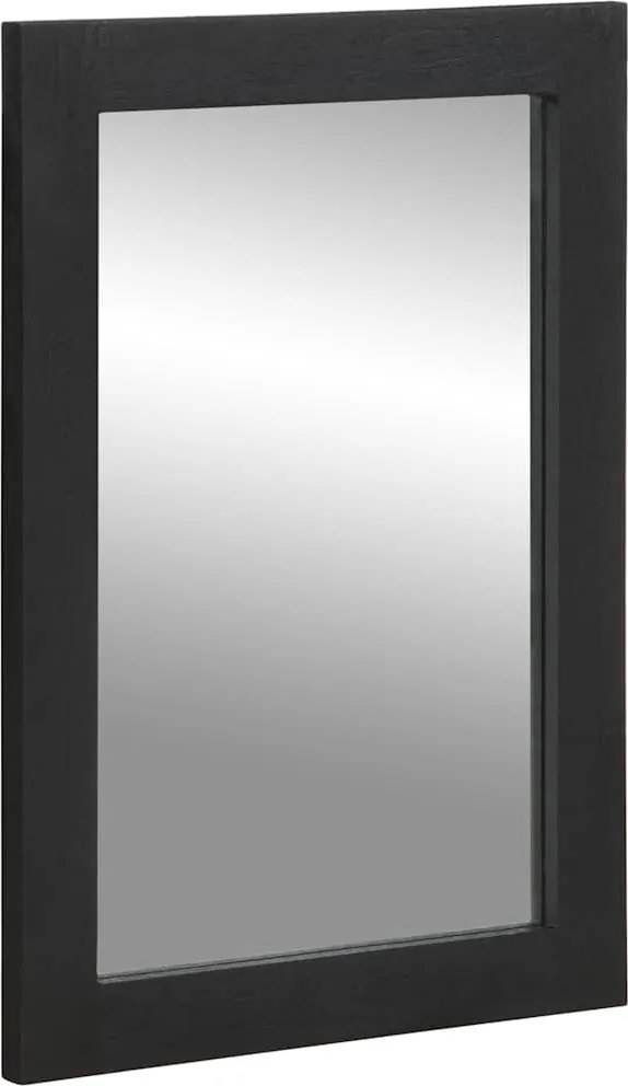 4017679 vidaXL Огледало за баня, черно, 50x70x2,5 см, инженерно дърво и месинг