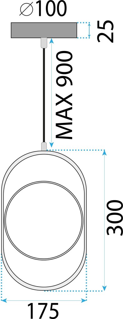 Лампа LED APP1554-CP Black